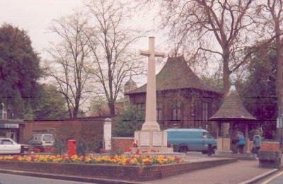 Charlton Village: War Memorial and Drinking Fountain. © Alan Palmer 1996