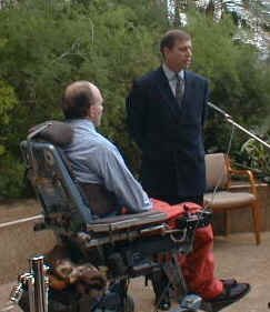 HRH Prince Andrew wishing Trevor Jones bon voyage