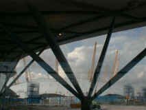 View of Millennium Dome from inside Greenwich North station 