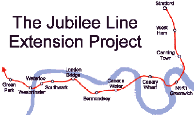 Map of the Jubilee Line Extension